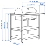 Illustration with measurements for the product: GRILLSKÄR.