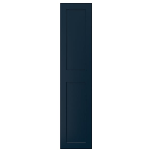 GRIMO, dark blue, rectangular cabinet door with two classic panels, simple frame.