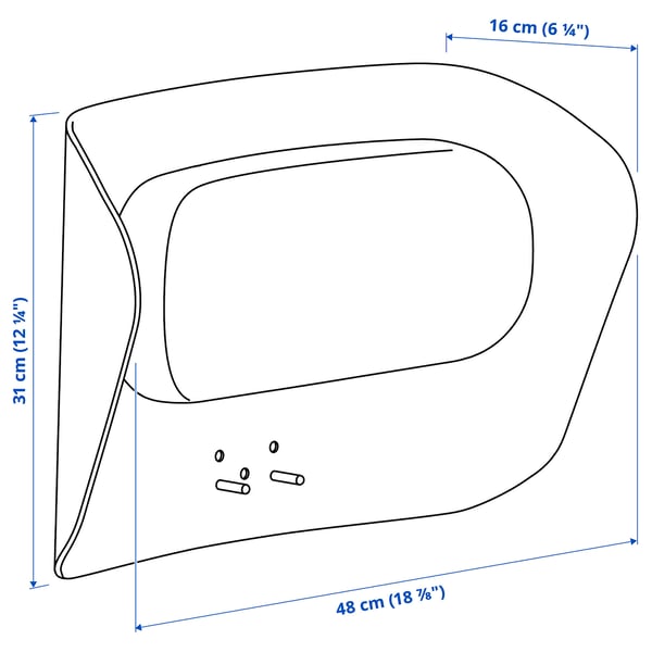 Illustration with measurements for the product: GRÖNFJÄLL.