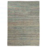 Hand-woven GYRSTINGE wool rug with cotton base, multicolored dots, rectangular, soft touch.
