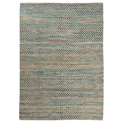 Hand-woven GYRSTINGE wool rug with cotton base, multicolored dots, rectangular, soft touch.
