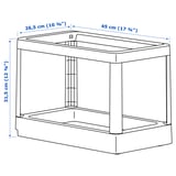 Illustration with measurements for the product: HÅLLBAR.