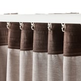 HANNALILL Curtains, 1 pair, light brown, 145x300 cm
