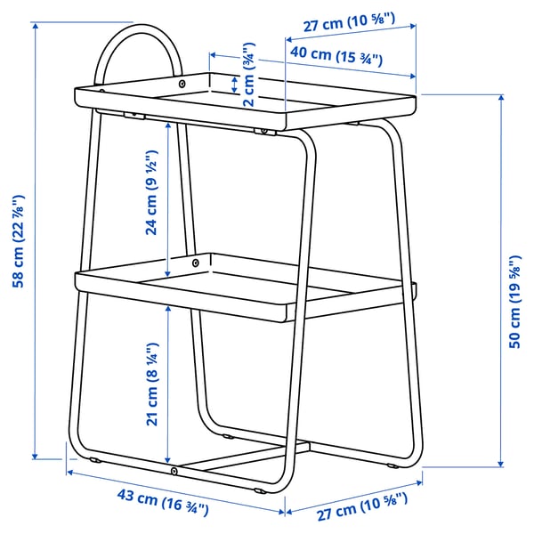 Illustration with measurements for the product: HATTÅSEN.