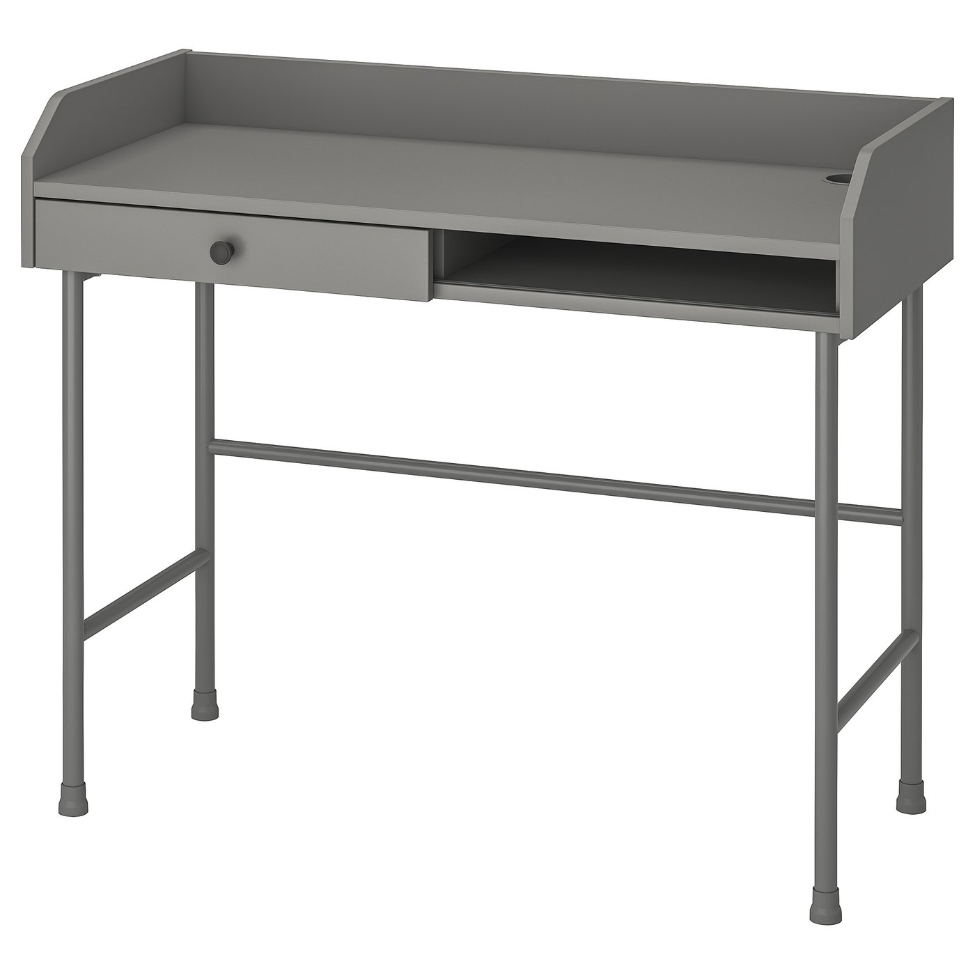 HAUGA desk, grey, 100x45 cm - IKEA Austria