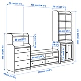 Illustration with measurements for the product: HAUGA.