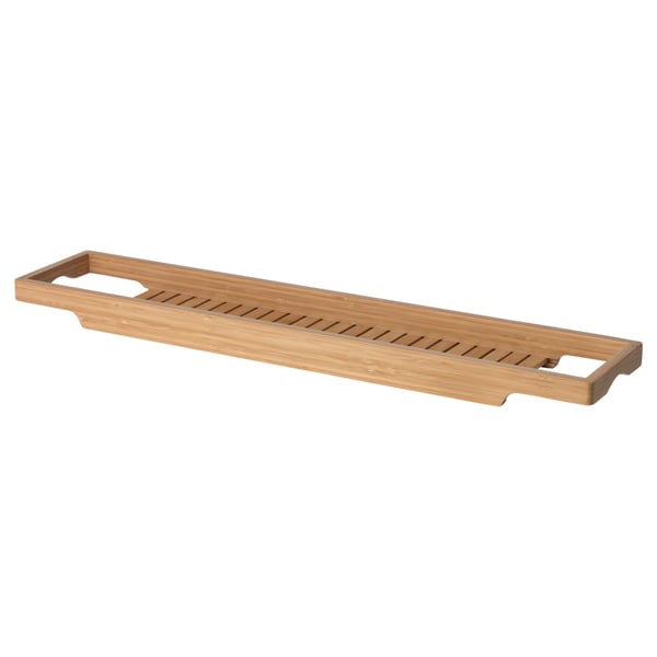 HAVERN wooden bath rack with drainage slots.