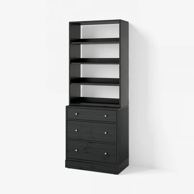 HAVSTA Storage combination, black, 81x47x212 cm