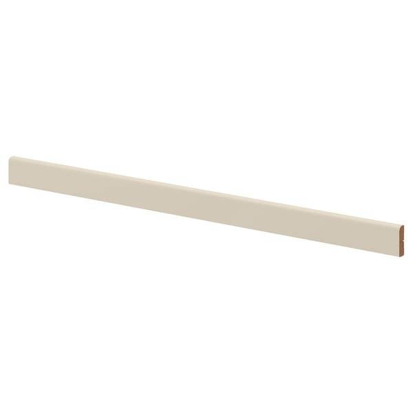 HAVSTORP beige trim, fiberboard & plastic, straight, smooth front.