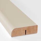 Smooth beige kitchen trim, modern design, clean lines.