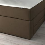 HEMFJÄLLET Divan bed with storage, Vesteröy medium firm/Nisseholm Tonerud dark grey-brown, 160x200 cm