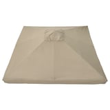 Beige canopy fabric for himmelsoe gazebo, rectangular shape, creases from folds, light-colored background.