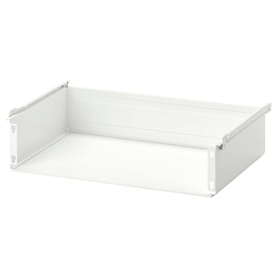 A white HJÄLPA drawer organizer with a rectangular shape and metal construction.