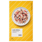 Box of HJÄLTEROLL granola with nuts and berries by ikea, weighing 400g. A bowl of granola on the cover.