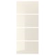 A HOKKSUND high-gloss white sliding door panel made of fibreboard with a sleek, rectangular design for modern furniture.