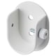 White curtain bracket, powder-coated, galvanized screws