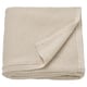 Off-white HUMLEMOTT recycled polyester knit throw blanket with soft texture.