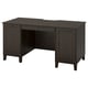 IDANÄS dark brown desk: sleek & functional home office furniture with cable management, durable wood.