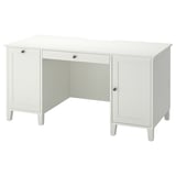 IDANÄS white desk - sleek, storage, cable management