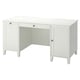 Option: IDANÄS white desk - sleek, storage, cable management