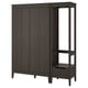 Option: IDANÄS wardrobe with open & closed sections, adjustable shelves, modern design