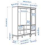Illustration with measurements for the product: IDANÄS.