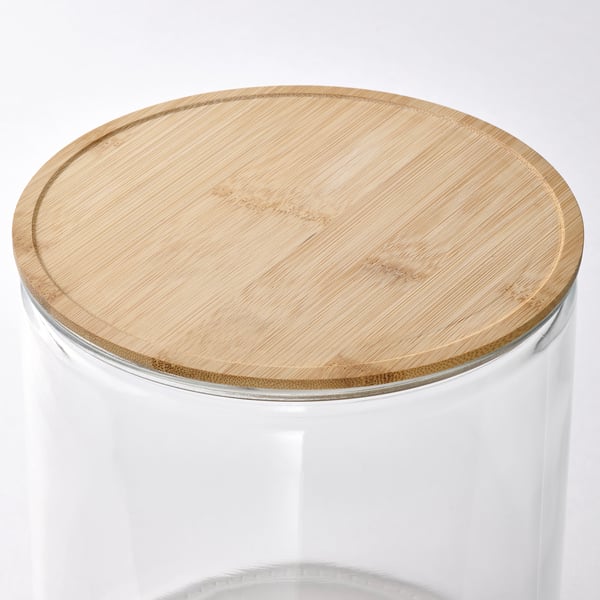 IKEA 365+ Jar with lid, glass/bamboo, 57 oz - IKEA