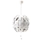 IKEA PS 2014 pendant lamp, white, spherical. Modern design, adjustable light intensity.