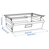 Illustration with measurements for the product: IVAR.