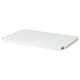 Option: A single white IVAR shelf made of powder-coated steel, rectangular in shape with no additional items present.