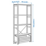 Illustration with measurements for the product: IVAR.
