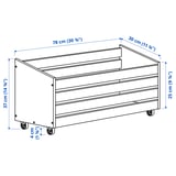Illustration with measurements for the product: IVAR.