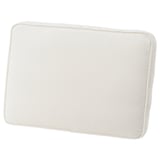 JÄRPÖN/DUVHOLMEN pillow, beige, rectangular, zippered, padded, weather-resistant.