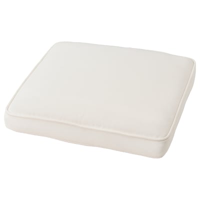Ikea JÄRPÖN/DUVHOLMEN white chair cushion, square-shaped, padded, machine-washable.