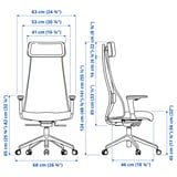 Illustration with measurements for the product: JÄRVFJÄLLET.