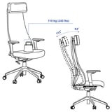 Illustration with measurements for the product: JÄRVFJÄLLET.