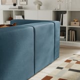 JÄTTEBO Mod crnr sofa 2,5-seat w chaise lng, right/Axvall dark grey-blue