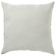 A KÄRLEKSGRÄS cushion in a light green hue with a delicate sheen. Its square-shaped with a simple, solid design, suitable for sofa or bed decor.