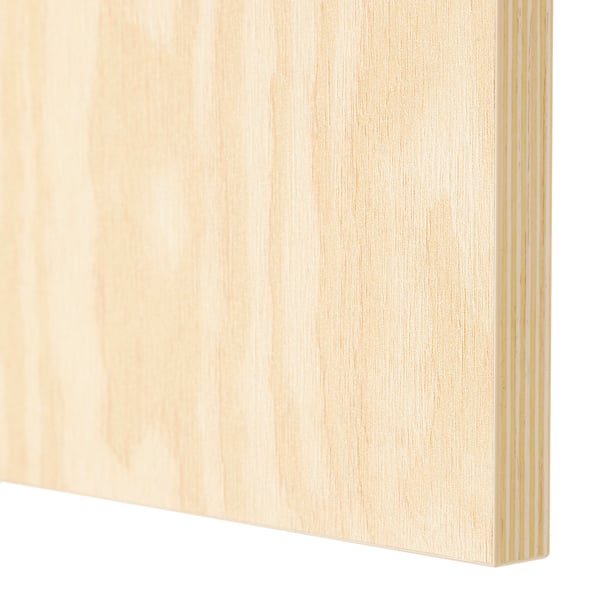 Close-up of light, smooth pine-textured wooden panel, showcasing high-quality finish and natural grain.