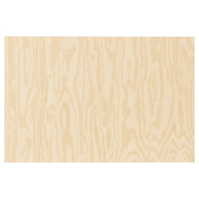 KALBÅDEN door in natural pine wood, rectangular, framed with edge bands.