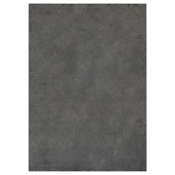 KALHYTTAN grey concrete-effect laminate panel, rectangular & smooth.