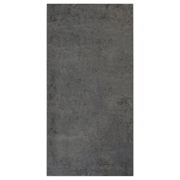 Dark grey KALHYTTAN concrete-style kitchen panel, laminate, 30x60cm rectangle.