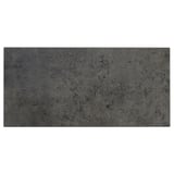 A rectangular, dark grey KALHYTTAN panel with a subtle concrete texture, made from laminate and particleboard, suitable for kitchen use.