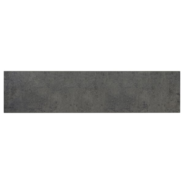 A dark grey kalhytten kitchen panel with a concrete effect and subtle texture, rectangular shape and smooth surface.