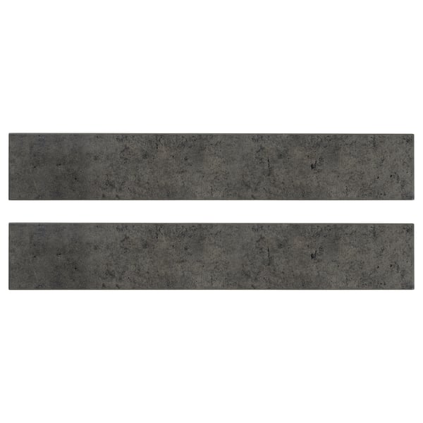 KALHYTTAN: dark grey rectangular laminate panels, slightly textured, concrete effect.