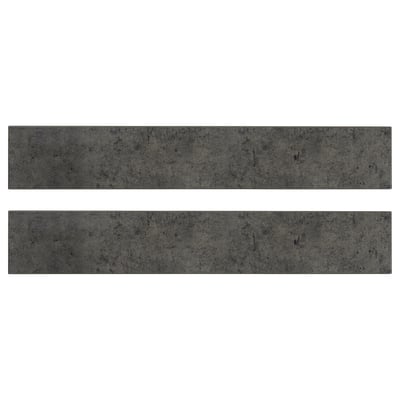 KALHYTTAN: dark grey rectangular laminate panels, slightly textured, concrete effect.