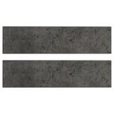 Two dark grey rectangular panels with a subtle concrete texture, smooth finish, evenly spaced against white background.