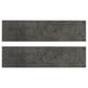 Two dark grey rectangular panels with a subtle concrete texture, smooth finish, evenly spaced against white background.