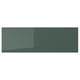 Option: A rectangular, high-gloss drawer front in greenish-grey with sleek, straight lines.