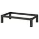 Option: Black KALLAX underframe, metal, rectangular base with adjustable feet.